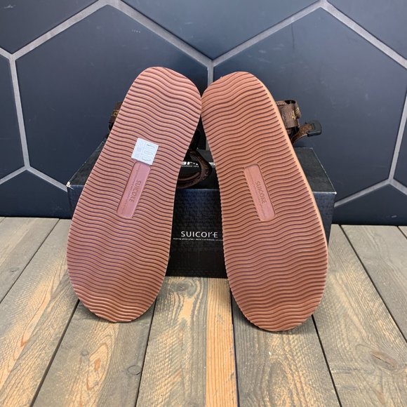 ~New W/ Box! Mens Suicoke Carhartt WIP Depa 2 Cab Brown Casual Sandals Size 13 - Picture 5 of 5
